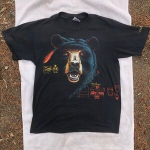 VTG 1989 Black Bear Graphic Tee, Animal T-Shirt